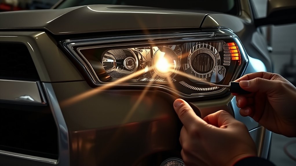 balanced headlight beam adjustment