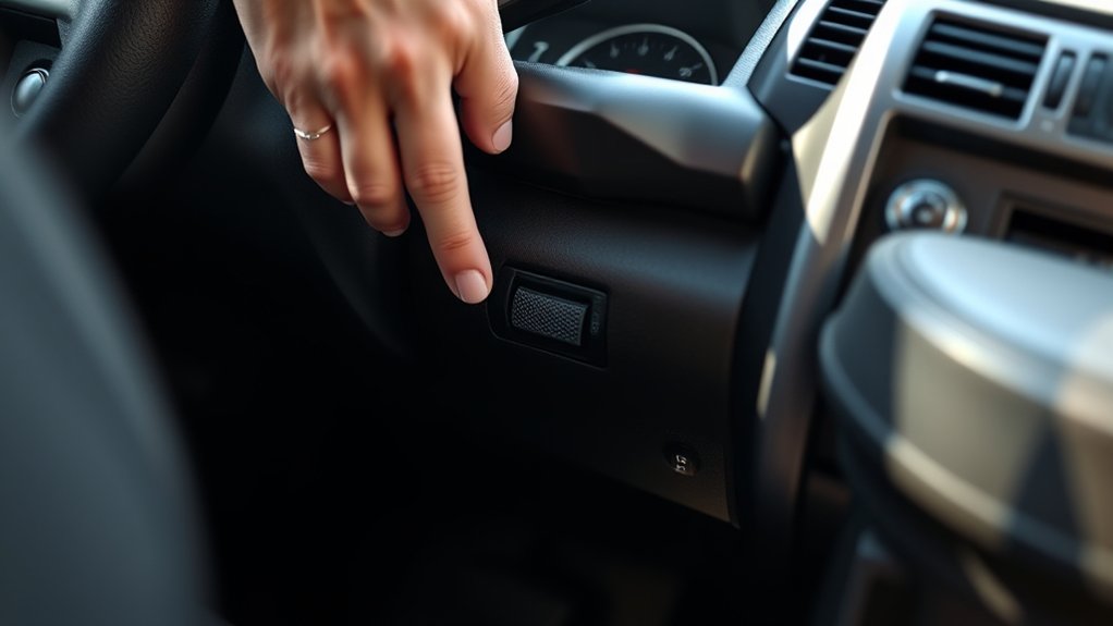 locate hood release lever