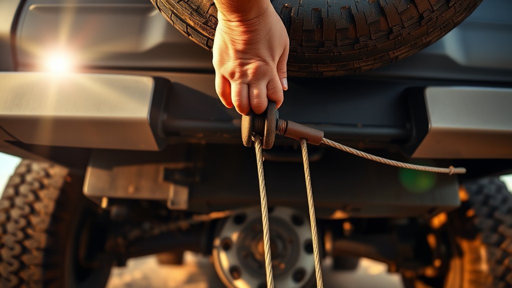 lower spare tire manually